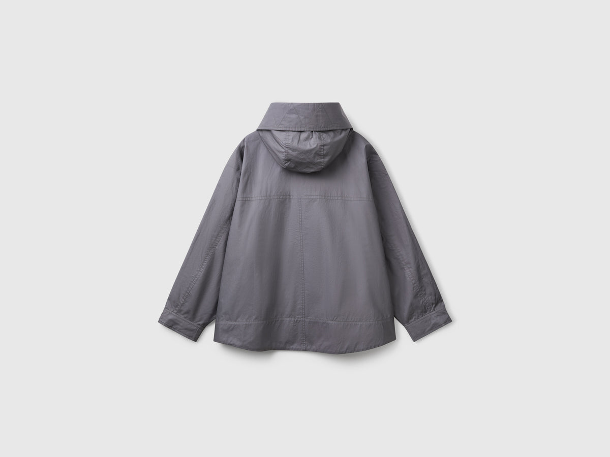Oversized nylon jacket