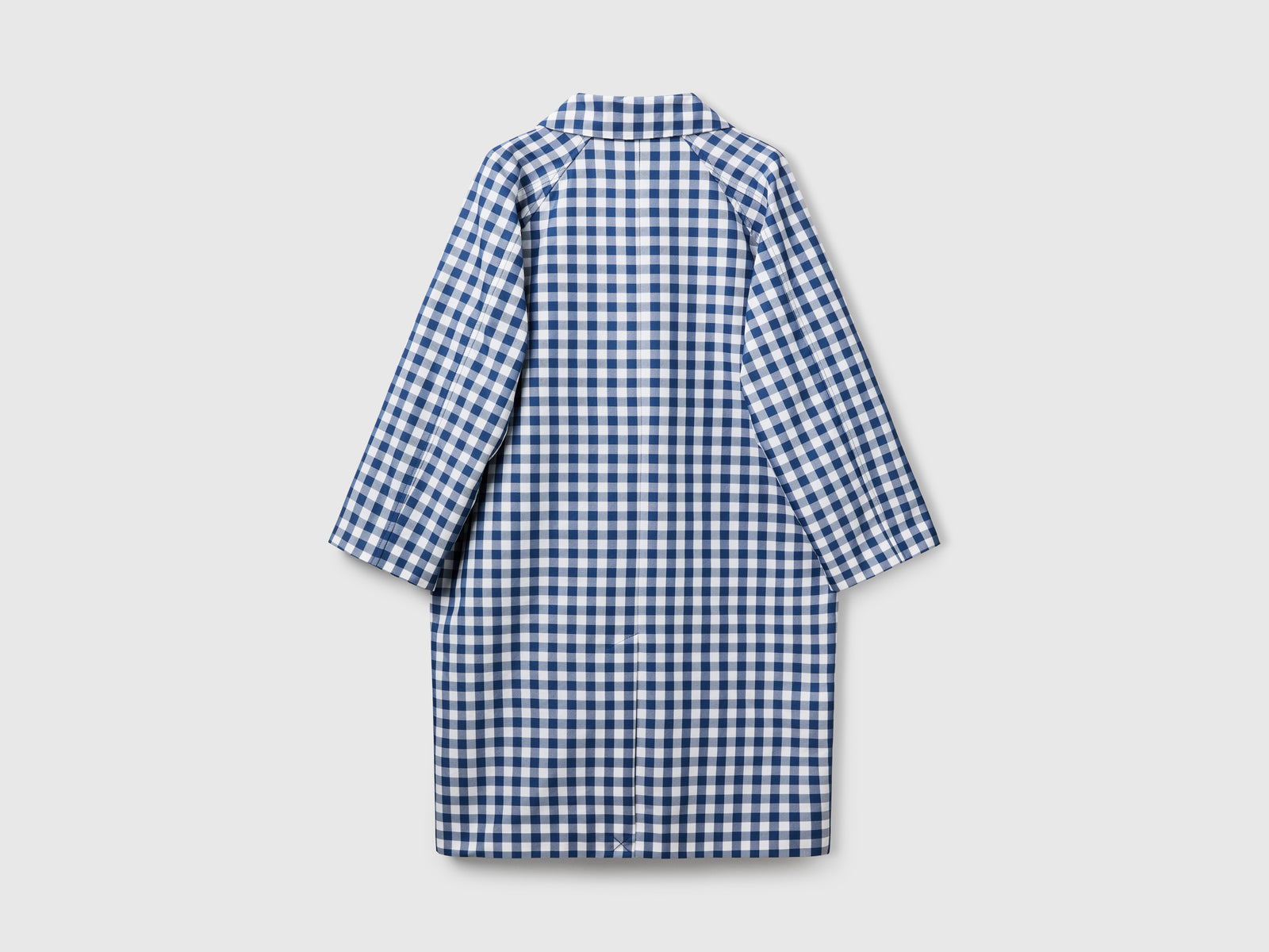 Trench vichy da donna blu 2 | Benetton Outlet