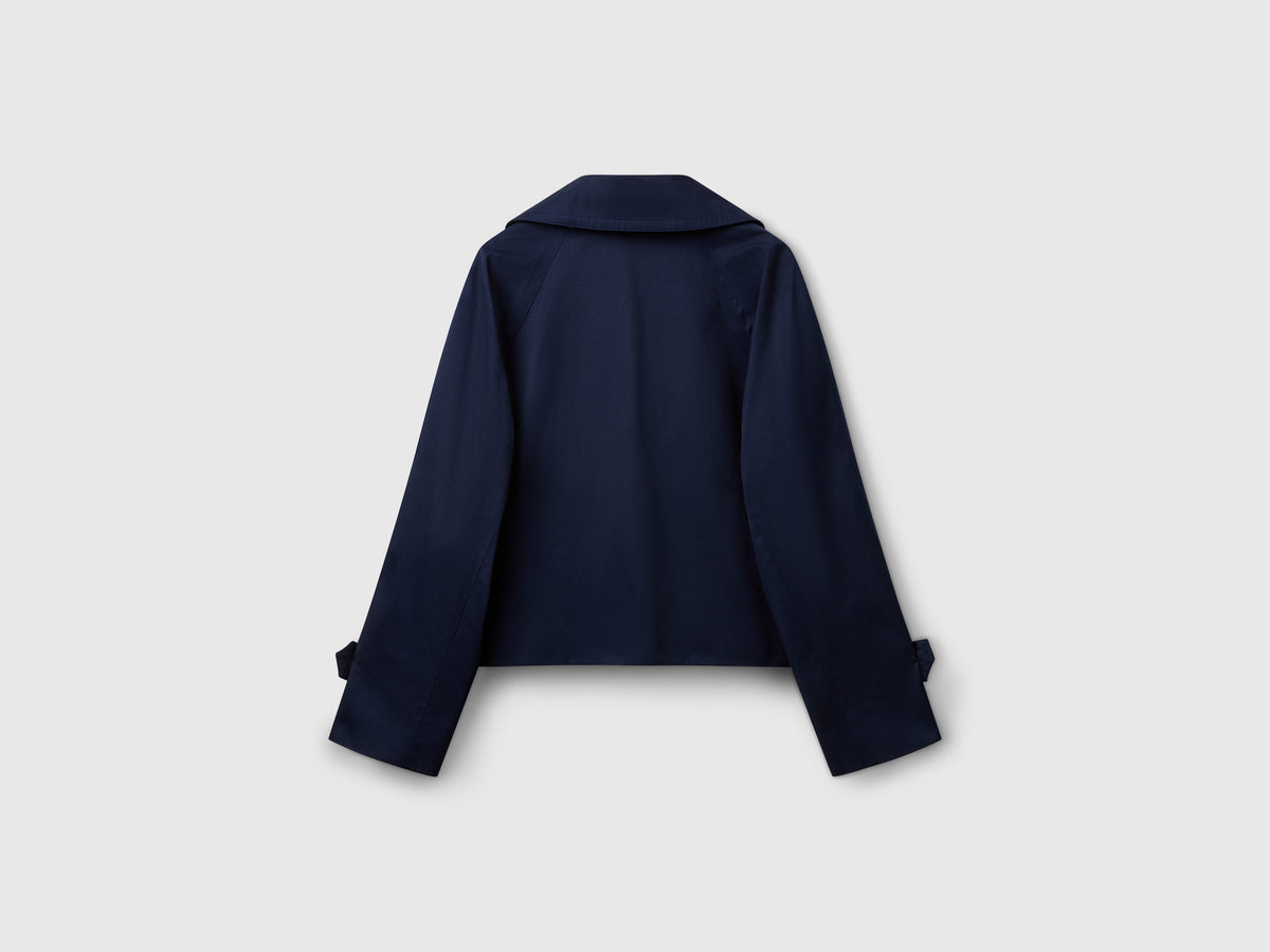 Trench cropped doppiopetto