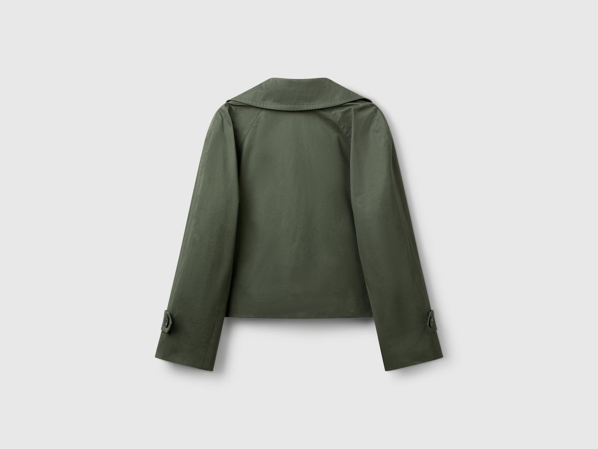 Trench cropped doppiopetto