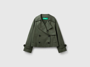 Trench cropped doppiopetto