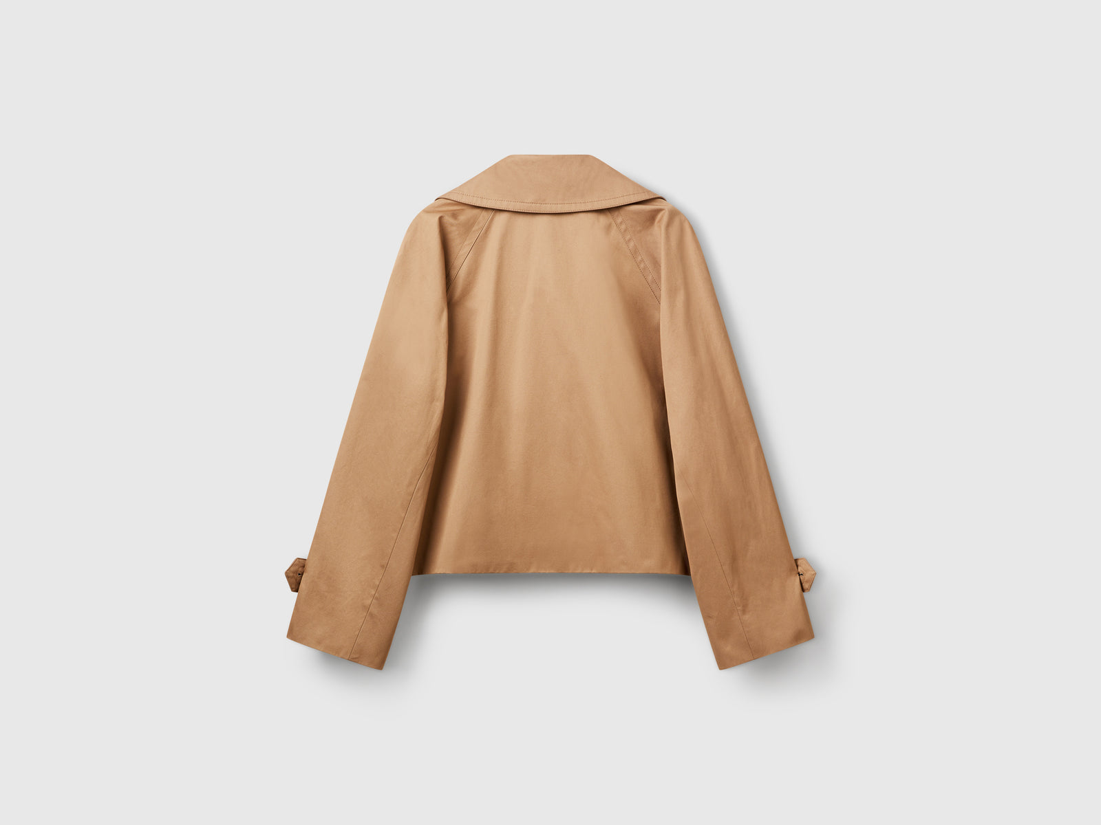 Trench cropped doppiopetto da donna cammello 2 | Benetton Outlet