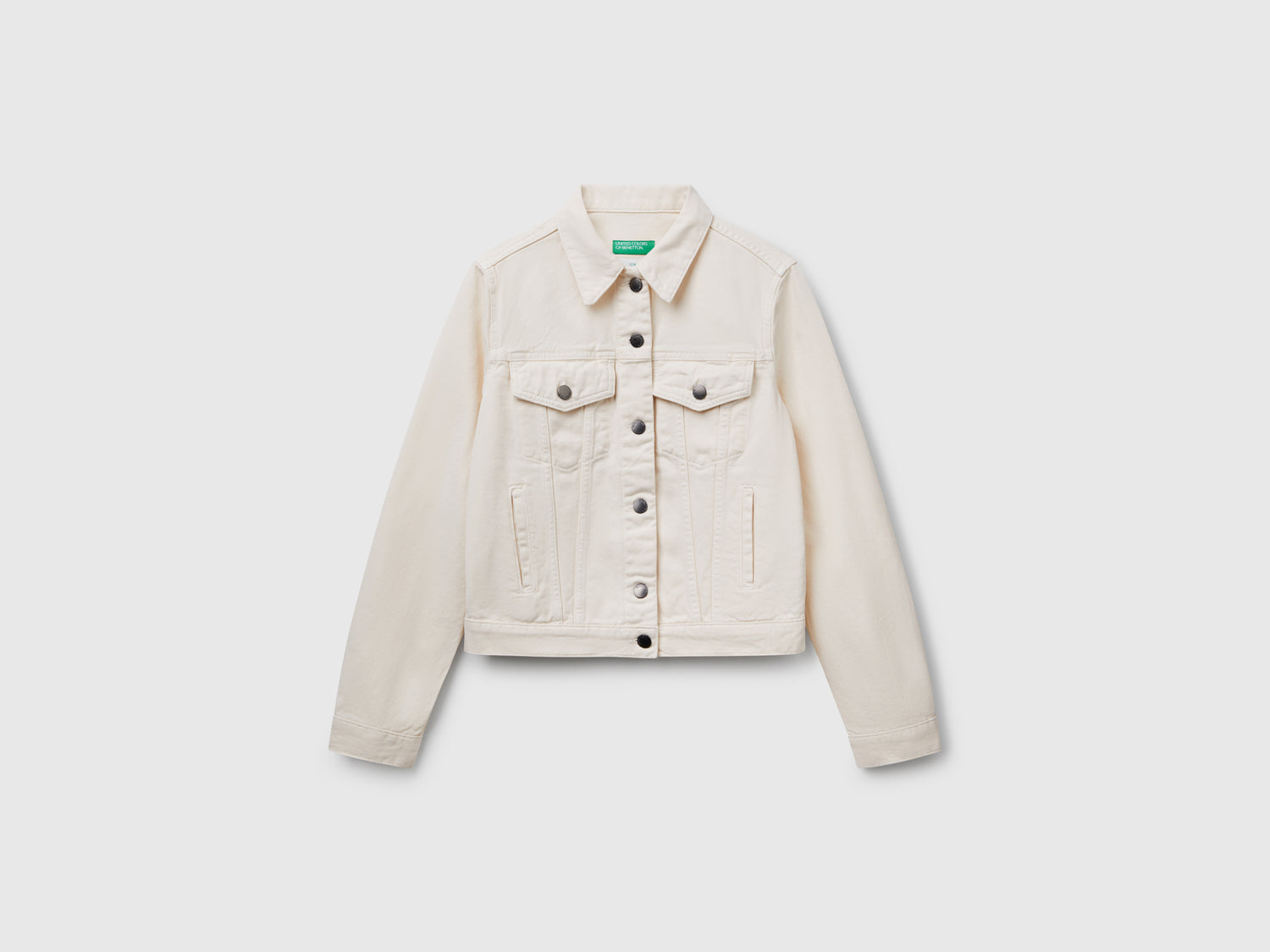 Rider denim jacket da donna bianco panna | Benetton Outlet