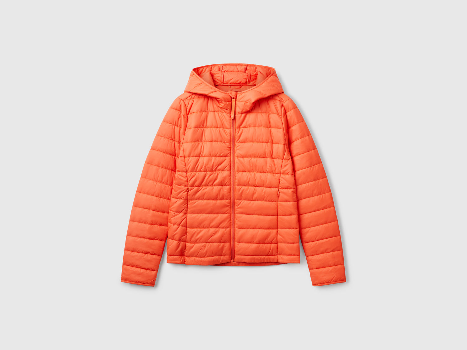 Slim fit padded jacket da donna arancione | Benetton Outlet