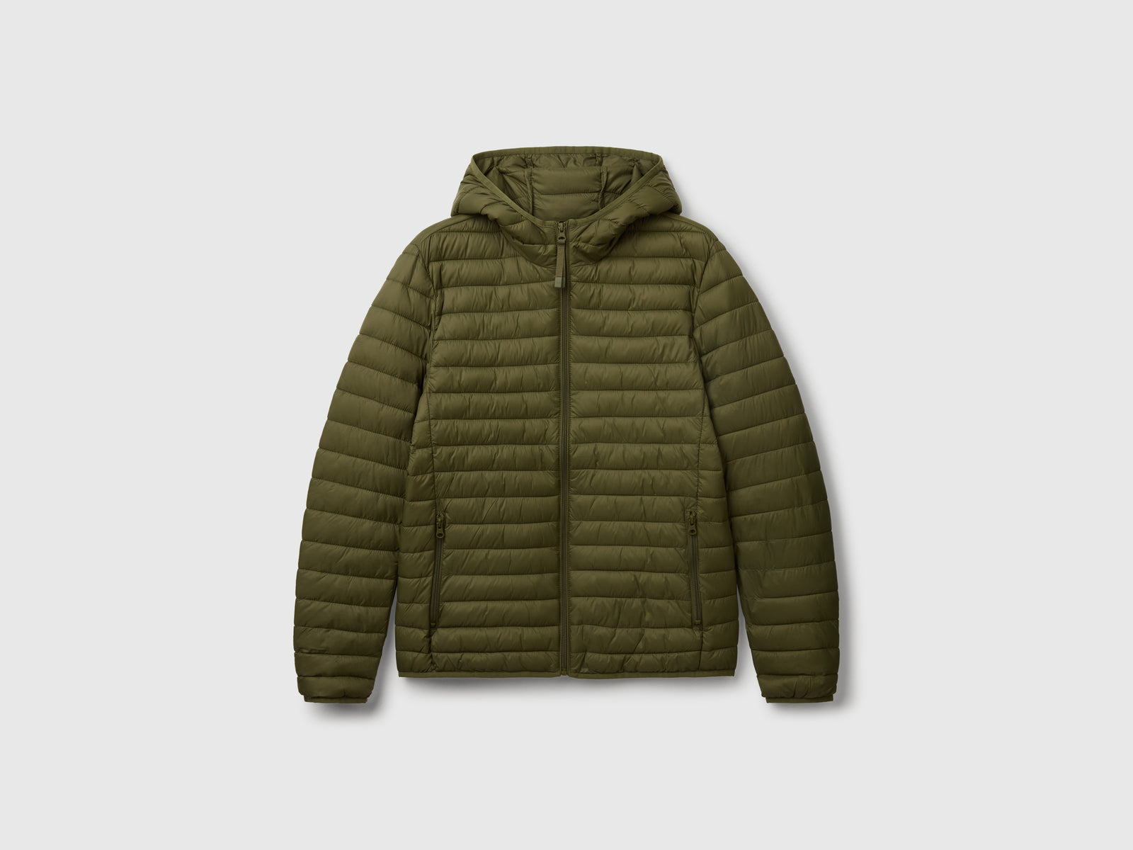 Piumino regular fit imbottito da uomo verde militare | Benetton Outlet