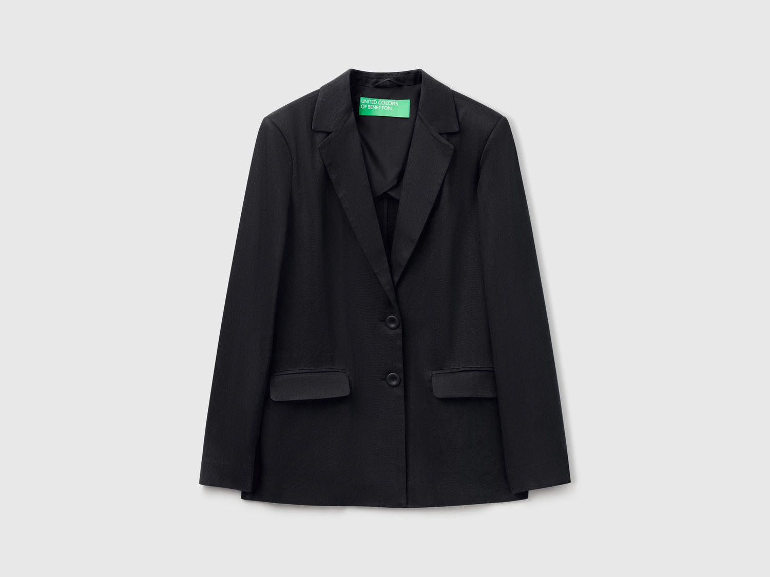 Giacca fluida da donna nero | Benetton Outlet