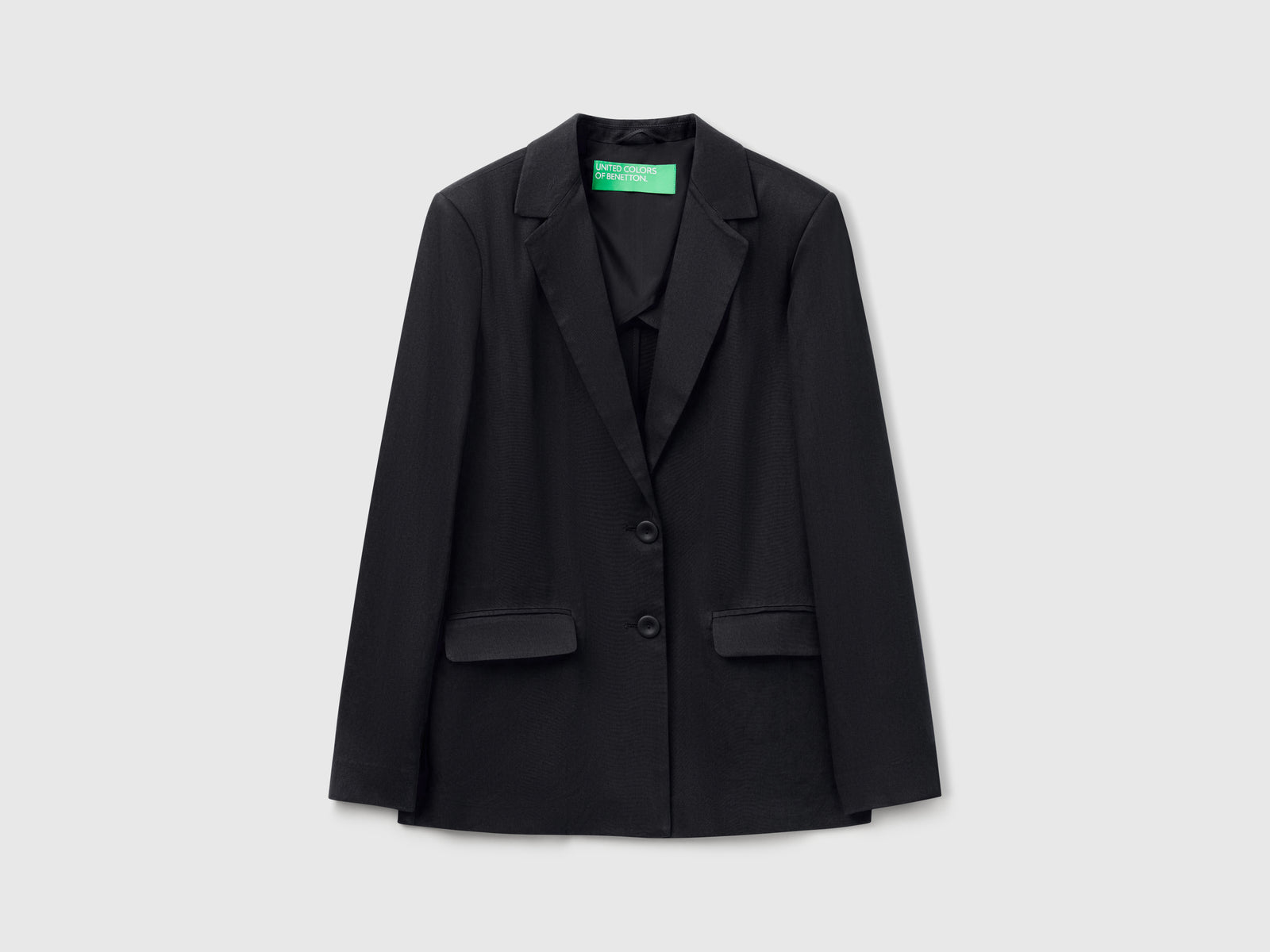 Giacca fluida da donna nero | Benetton Outlet