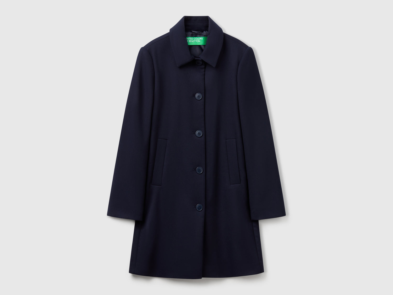 Spolverino in misto viscosa da donna blu scuro | Benetton Outlet