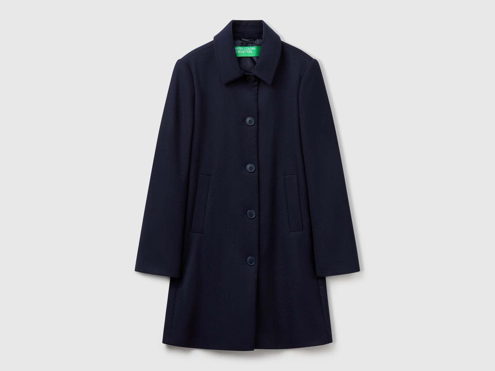 Spolverino in misto viscosa da donna blu scuro | Benetton Outlet