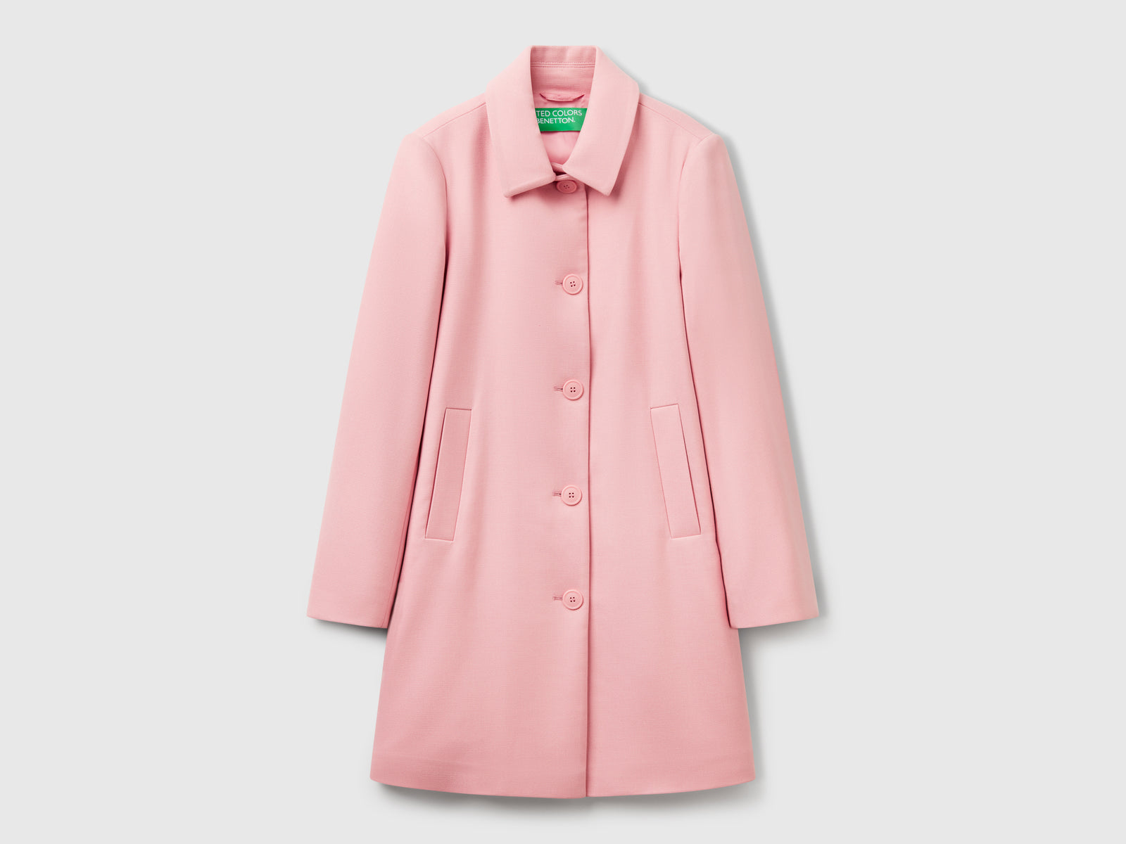 Spolverino in misto viscosa da donna rosa | Benetton Outlet
