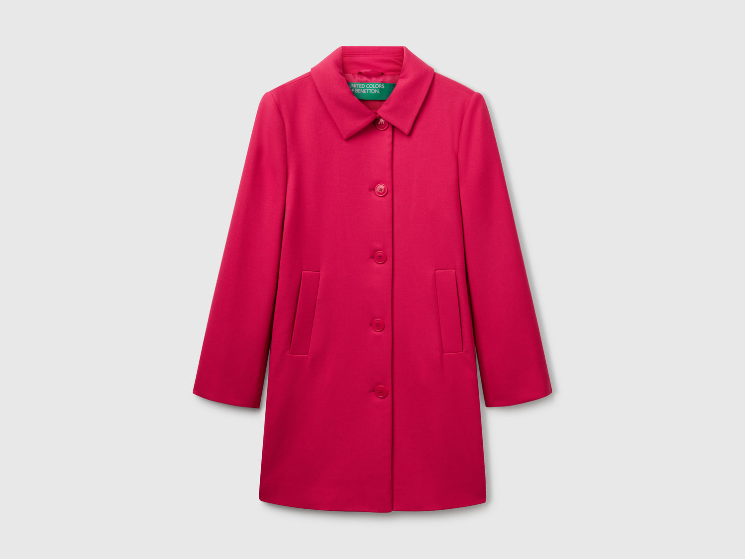 Spolverino in misto viscosa da donna fragola | Benetton Outlet