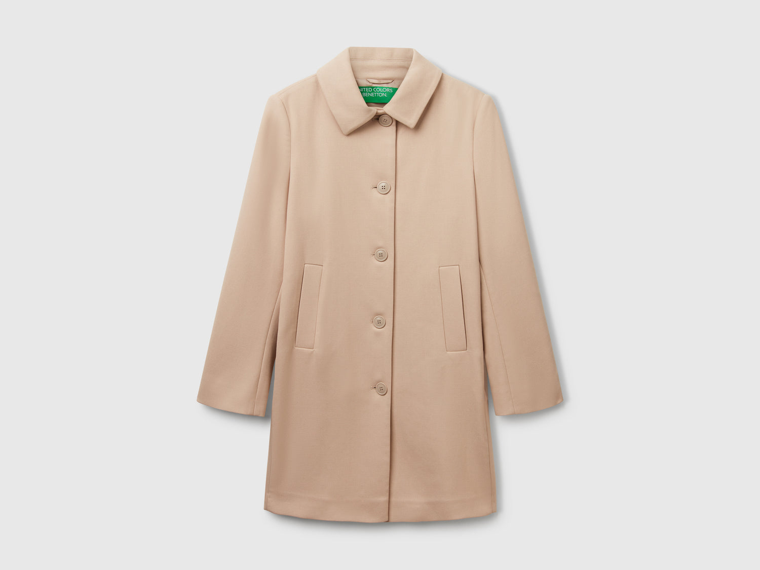 Spolverino in misto viscosa da donna beige | Benetton Outlet
