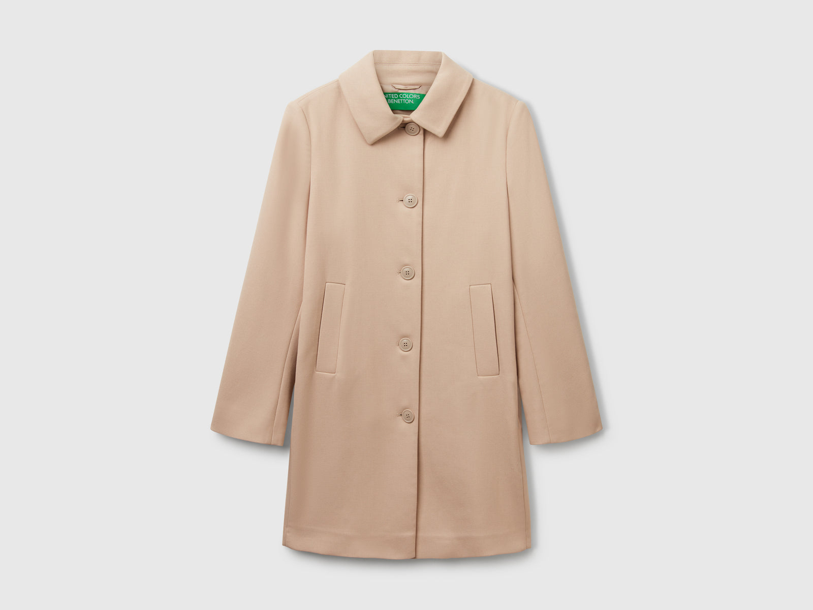 Spolverino in misto viscosa da donna beige | Benetton Outlet