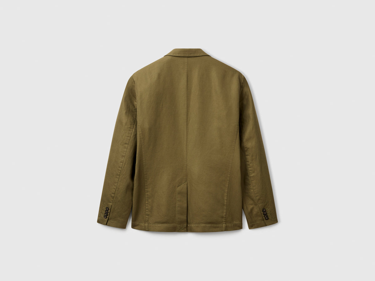 Blazer slim fit in misto lino