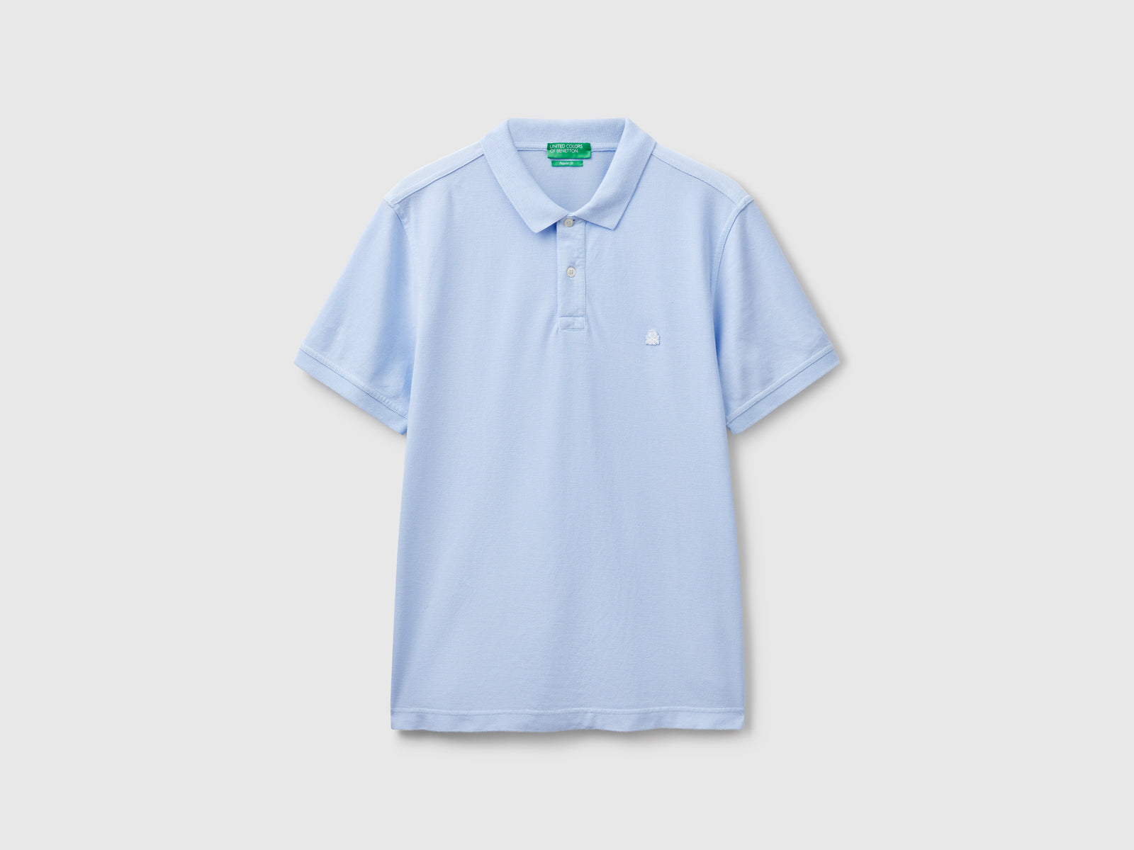 Polo regular fit da uomo celeste | Benetton Outlet