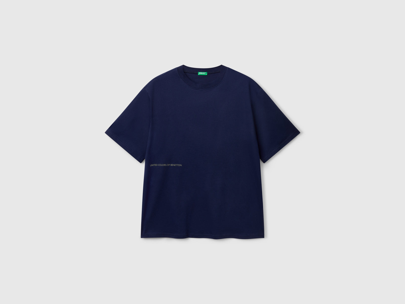 T-shirt con stampa logo da uomo blu scuro | Benetton Outlet