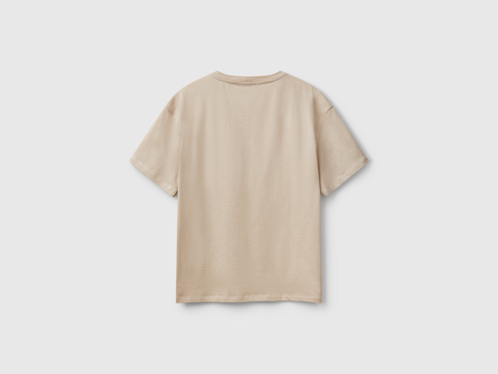 100% cotton short-sleeved T-shirt da donna beige 2 | Benetton Outlet