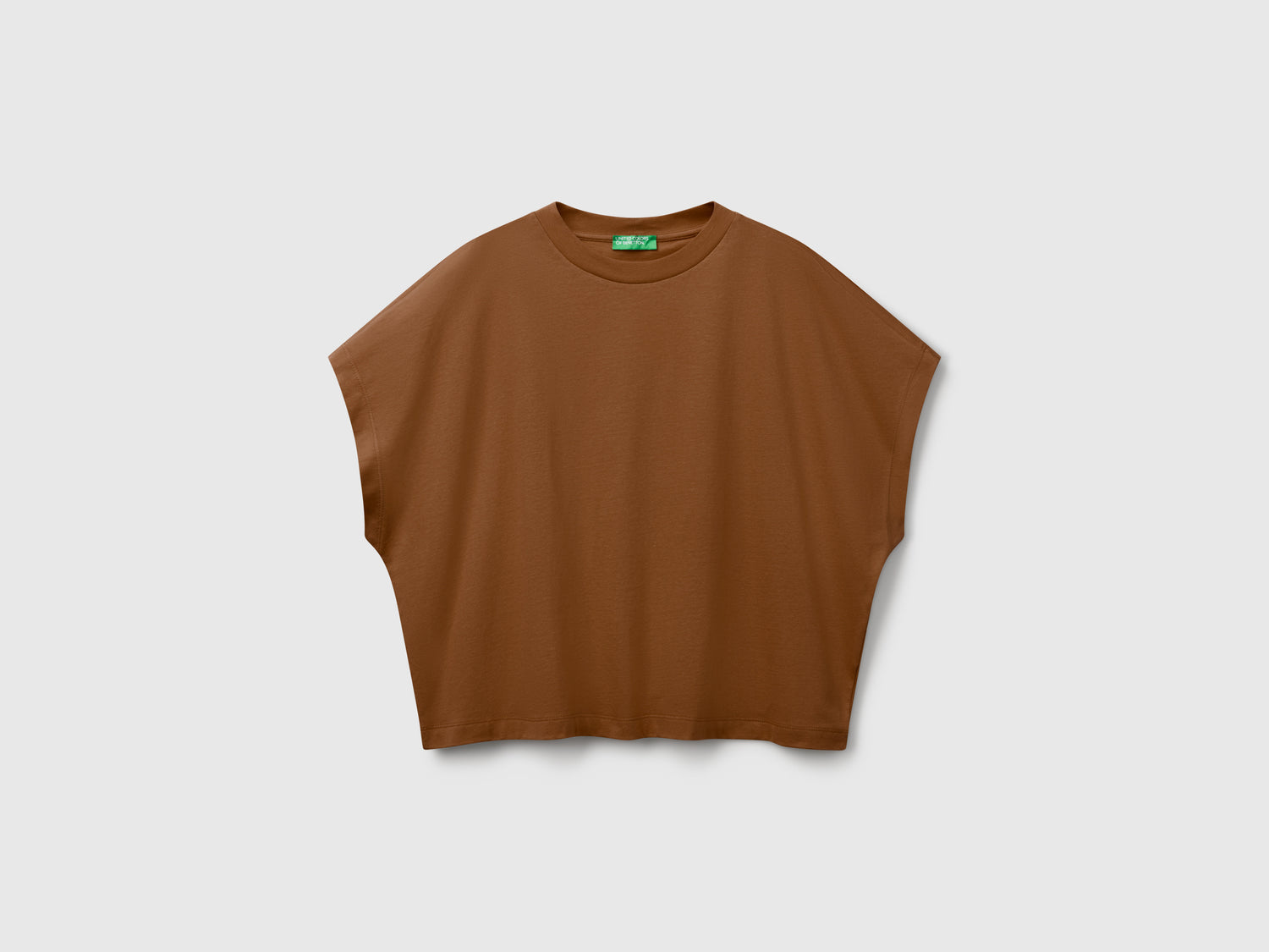 Maglietta con manica a kimono da donna marrone | Benetton Outlet