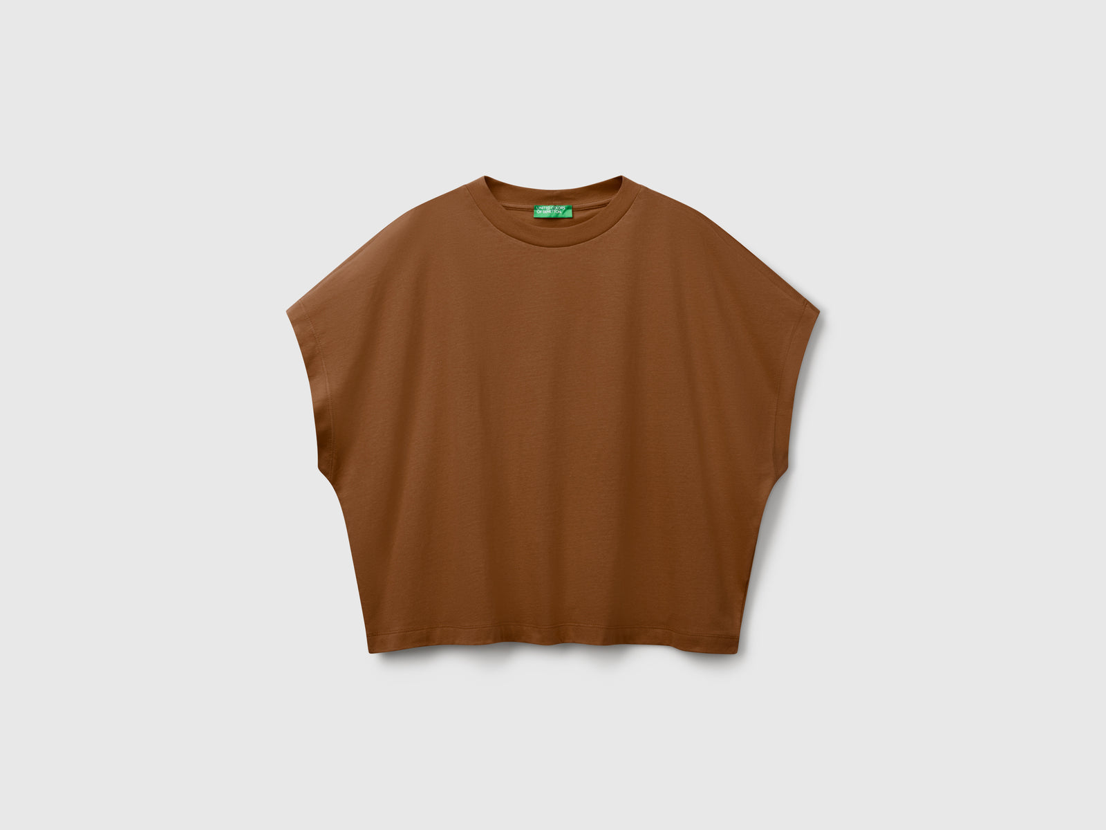 Maglietta con manica a kimono da donna marrone | Benetton Outlet