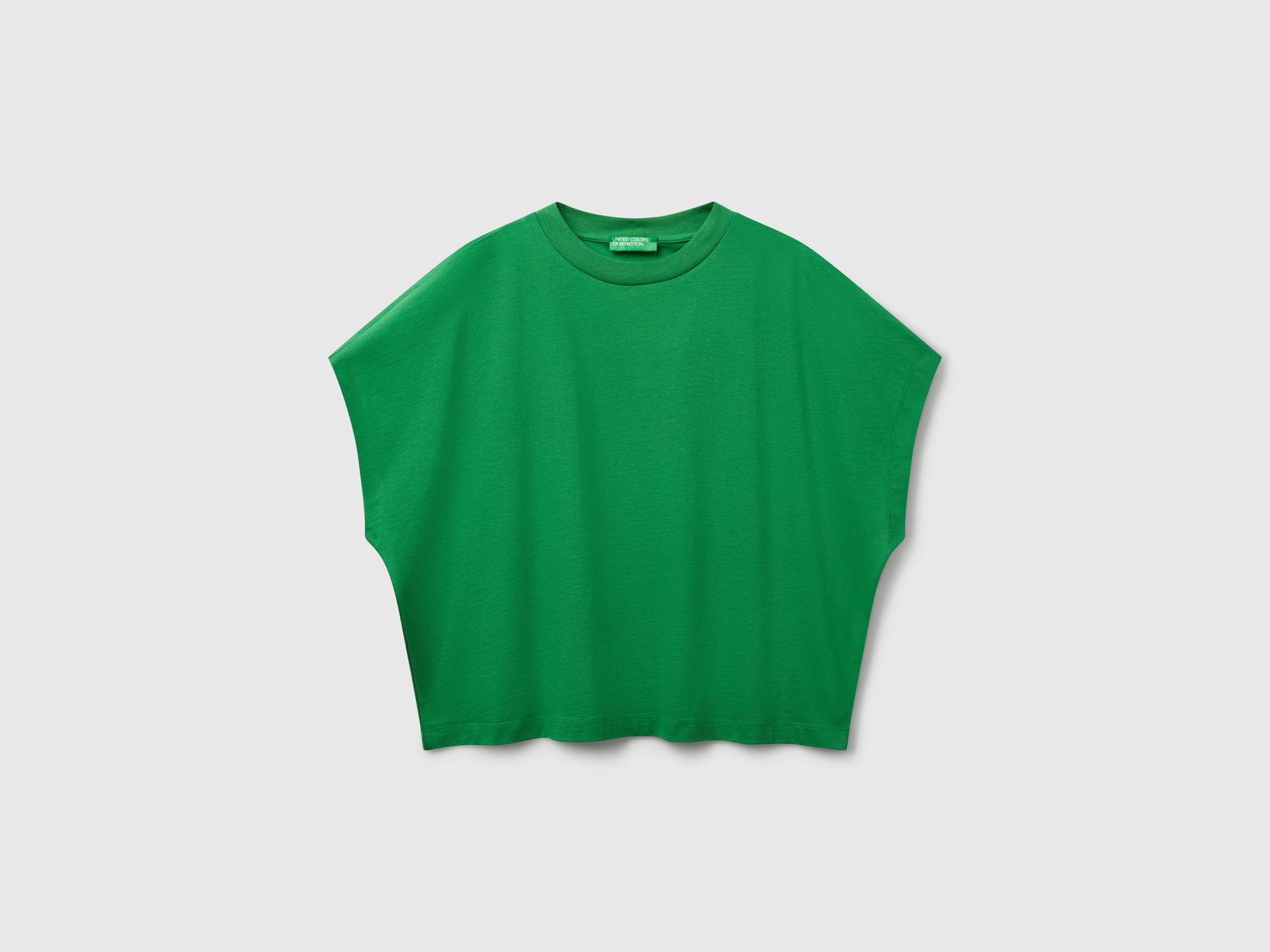 Kimono sleeve T-shirt da donna verde | Benetton Outlet