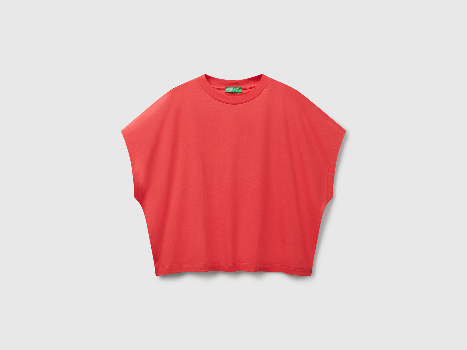 Maglietta con manica a kimono da donna rosso mattone | Benetton Outlet