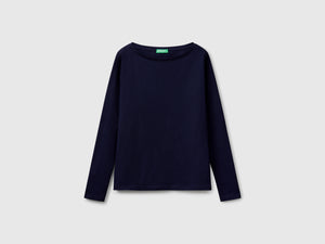 T-shirt con scollo a barchetta 100% cotone