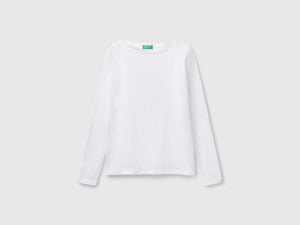 T-shirt con scollo a barchetta 100% cotone