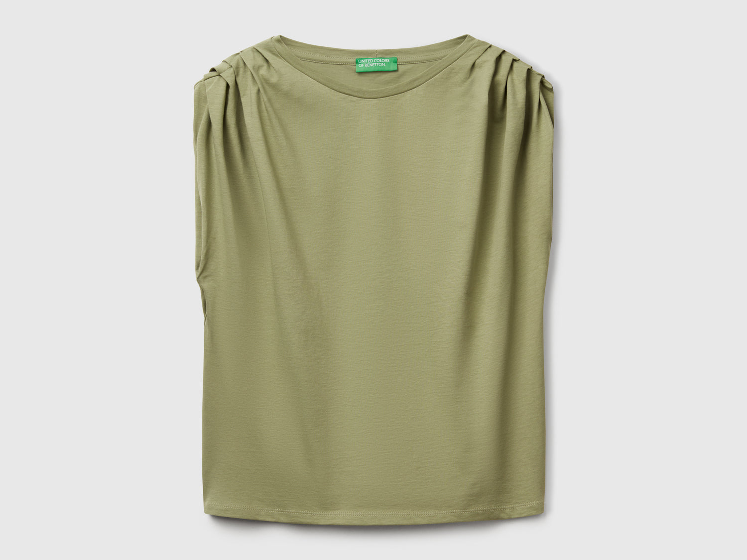 Straight tank top da donna verde oliva | Benetton Outlet