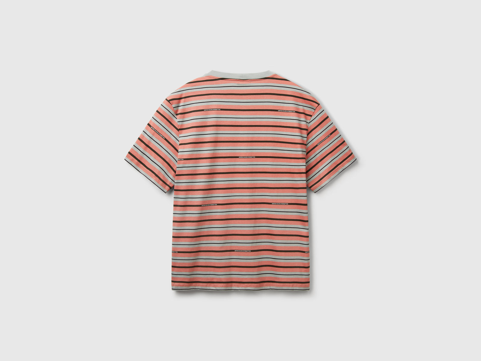 T-shirt a righe over fit da uomo grigio 2 | Benetton Outlet