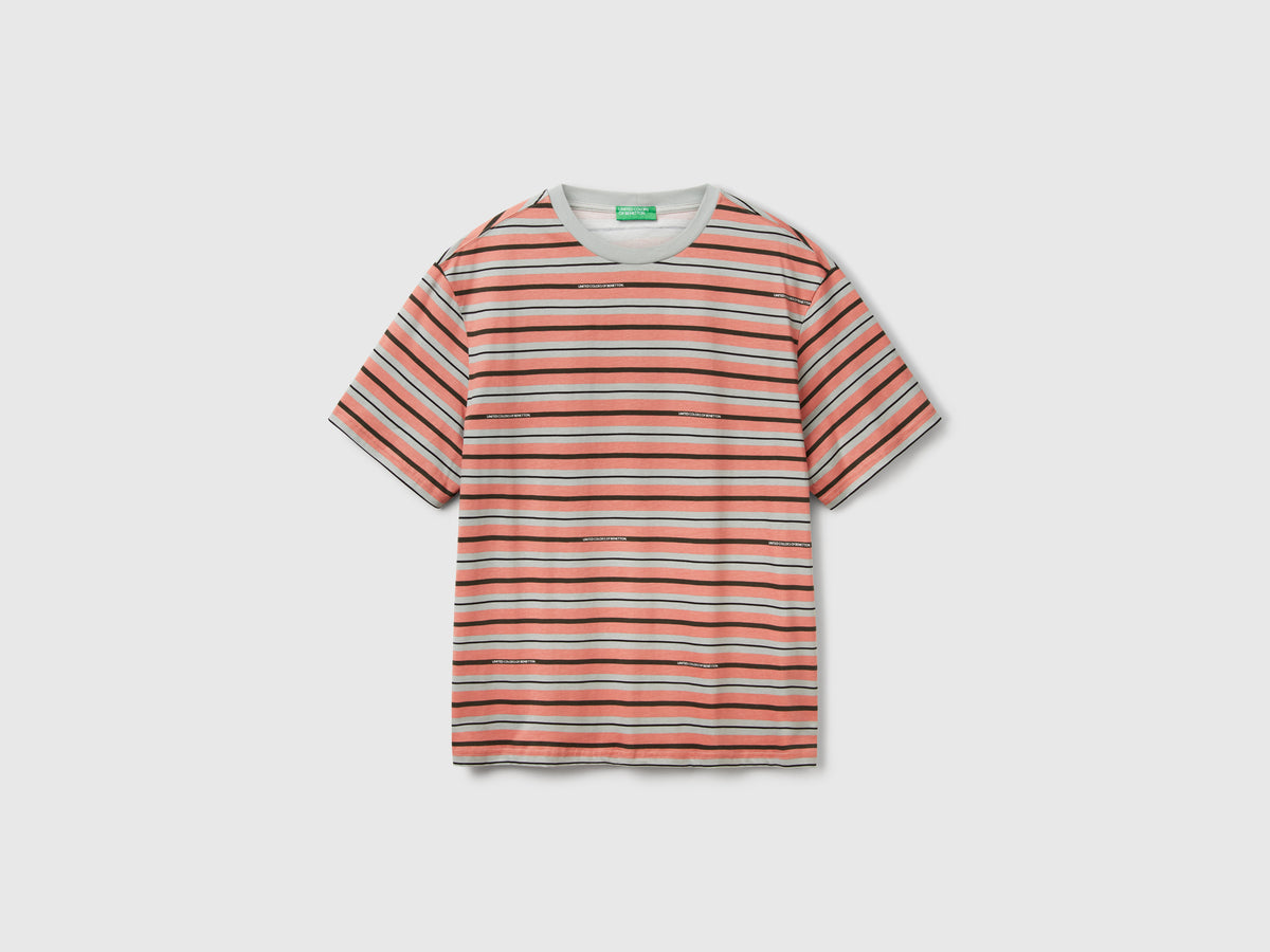 T-shirt a righe over fit