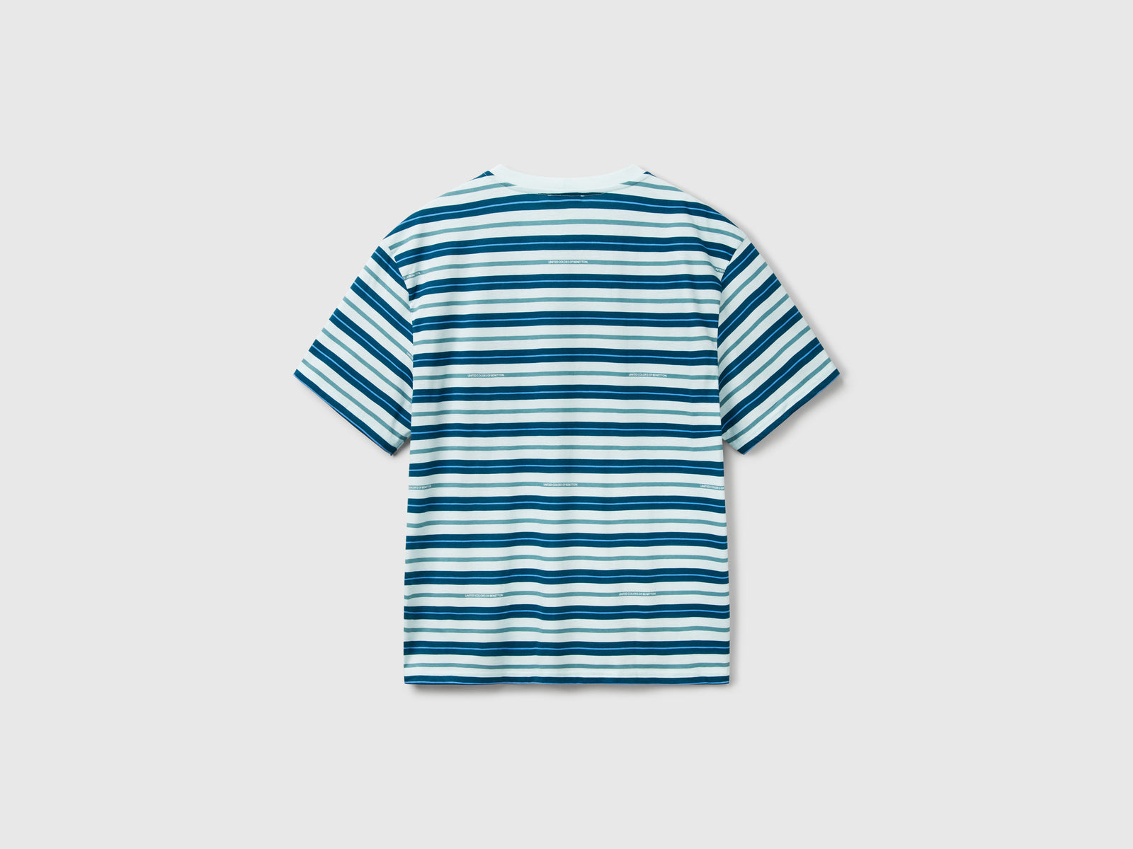T-shirt a righe over fit da uomo blu 2 | Benetton Outlet