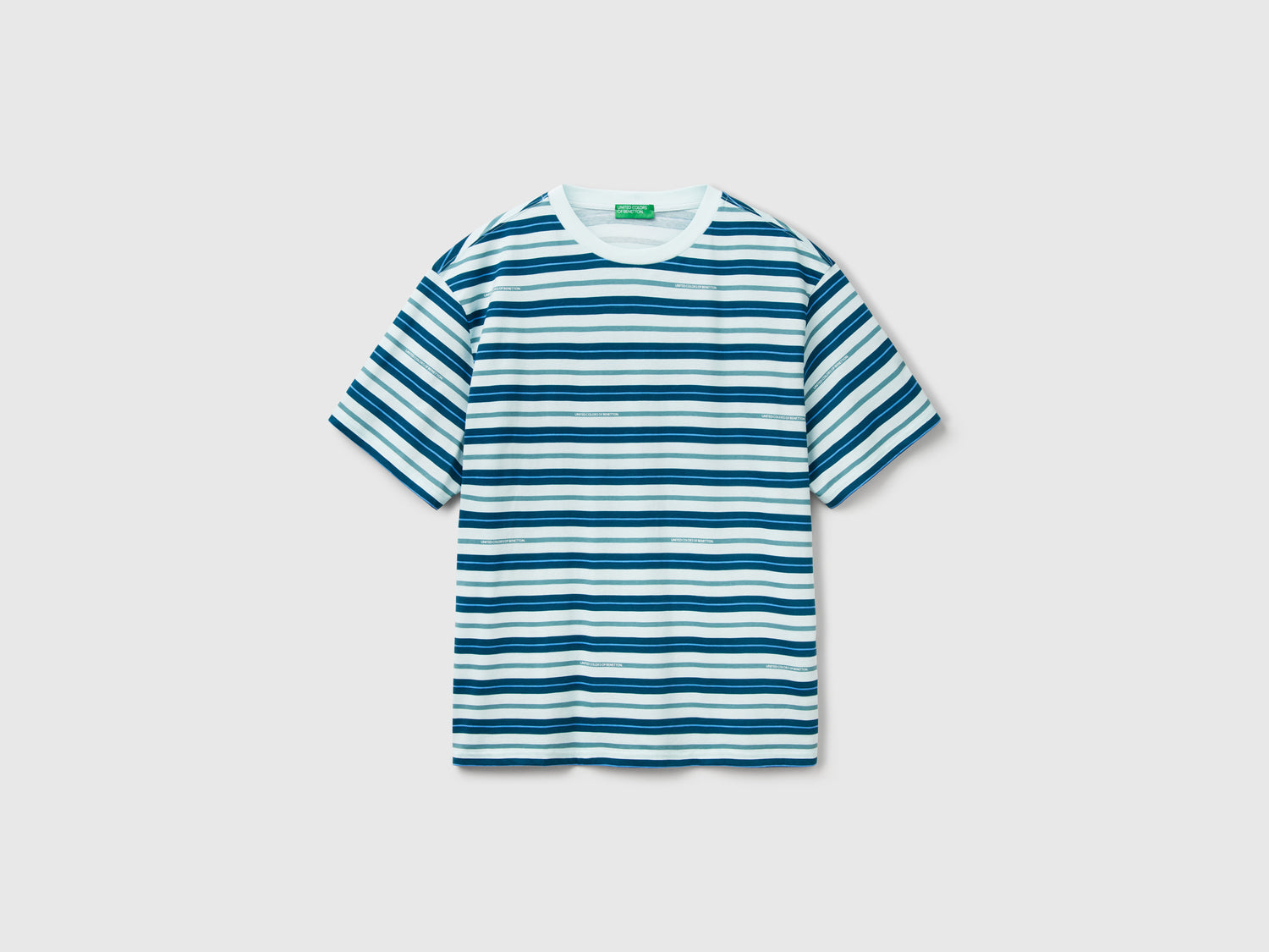 T-shirt a righe over fit da uomo blu | Benetton Outlet