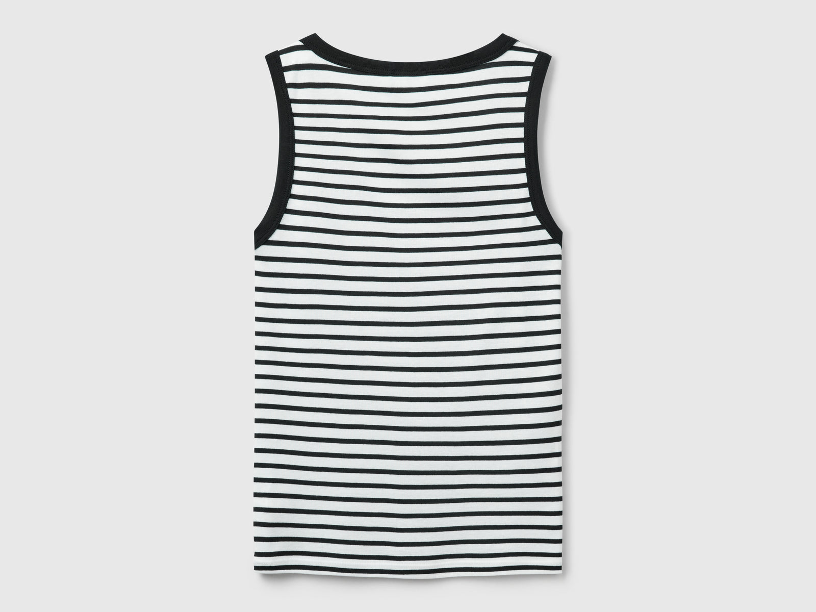 Canotta a righe 100% cotone da donna bianco 2 | Benetton Outlet