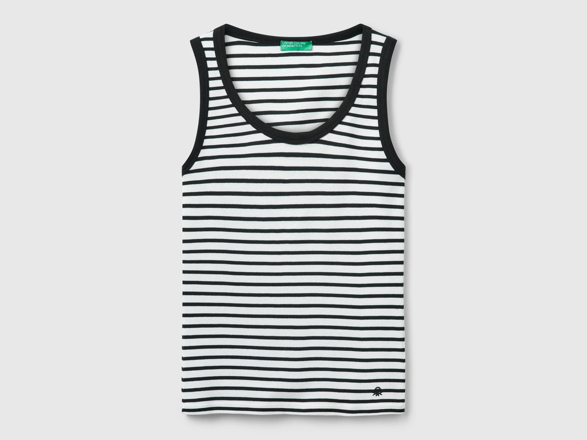Canotta a righe 100% cotone