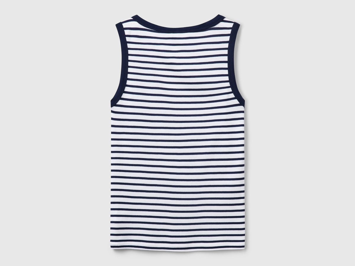 100% cotton striped tank top