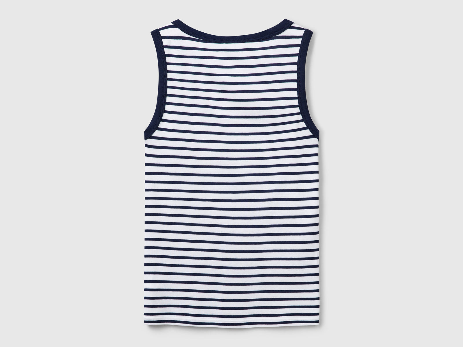 100% cotton striped tank top da donna blu 2 | Benetton Outlet