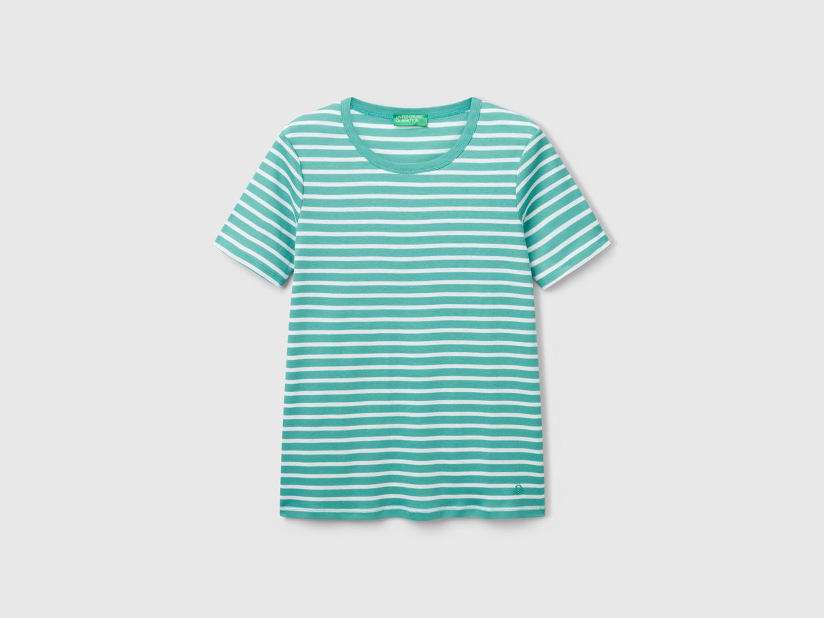 T-shirt girocollo a righe