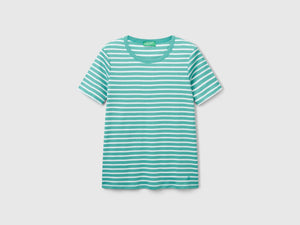 T-shirt girocollo a righe