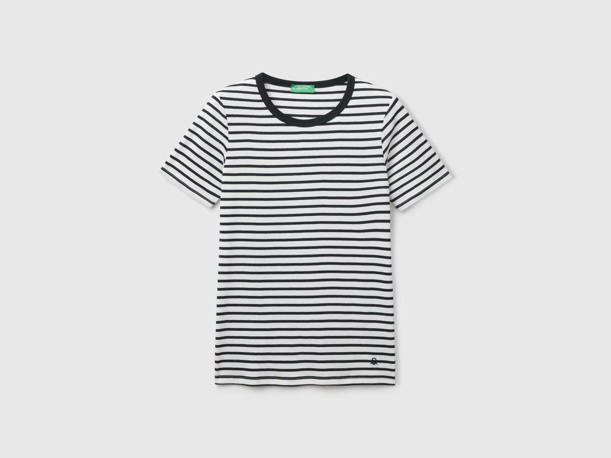 T-shirt girocollo a righe