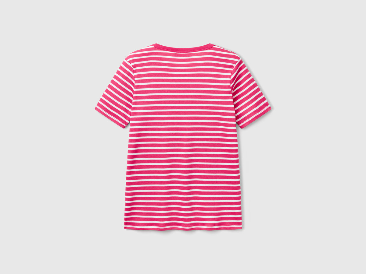 T-shirt girocollo a righe