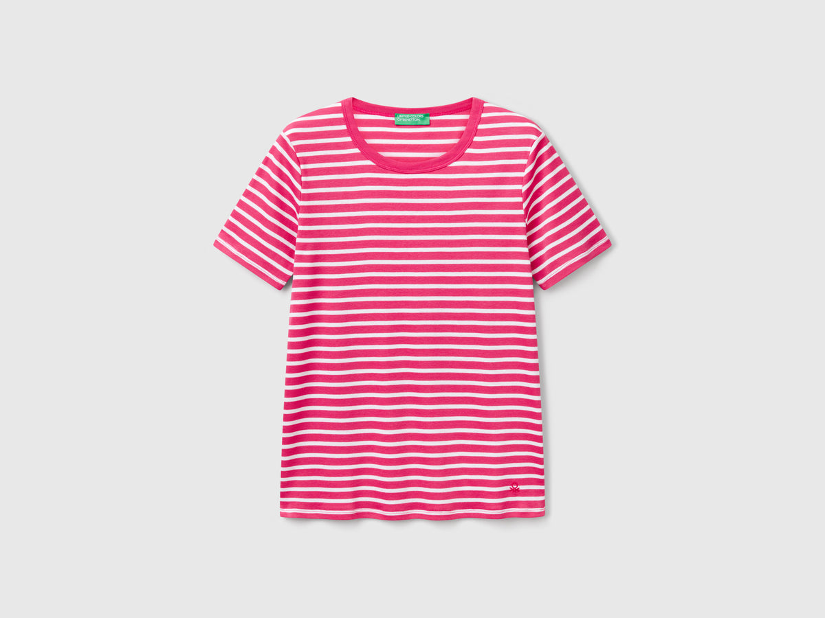 T-shirt girocollo a righe