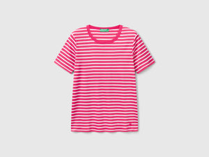 T-shirt girocollo a righe