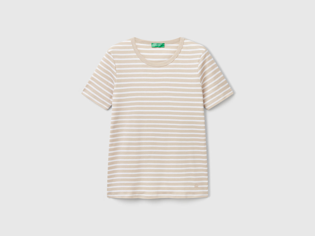 T-shirt girocollo a righe