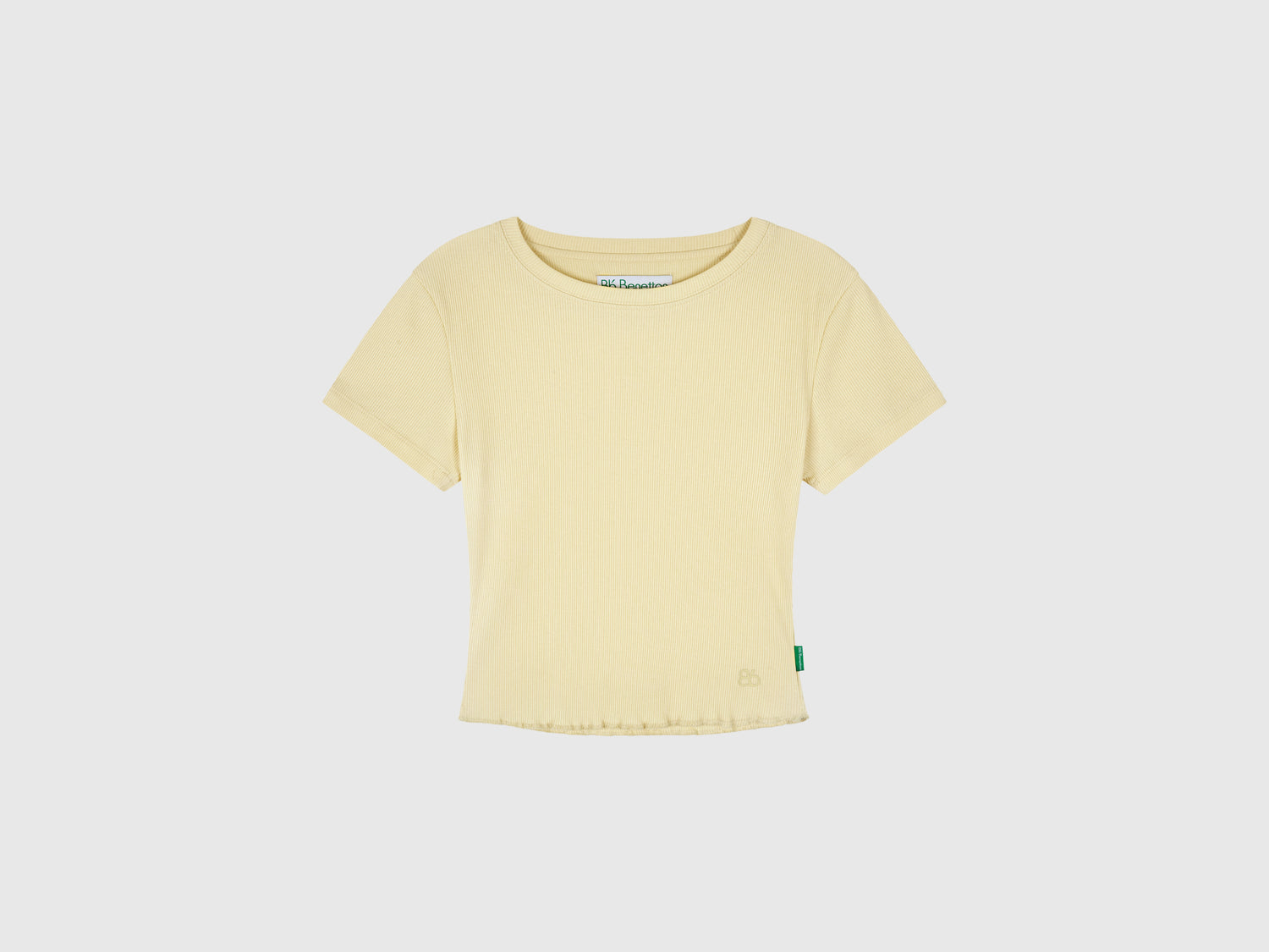 Maglietta slim fit da donna giallo | Benetton Outlet