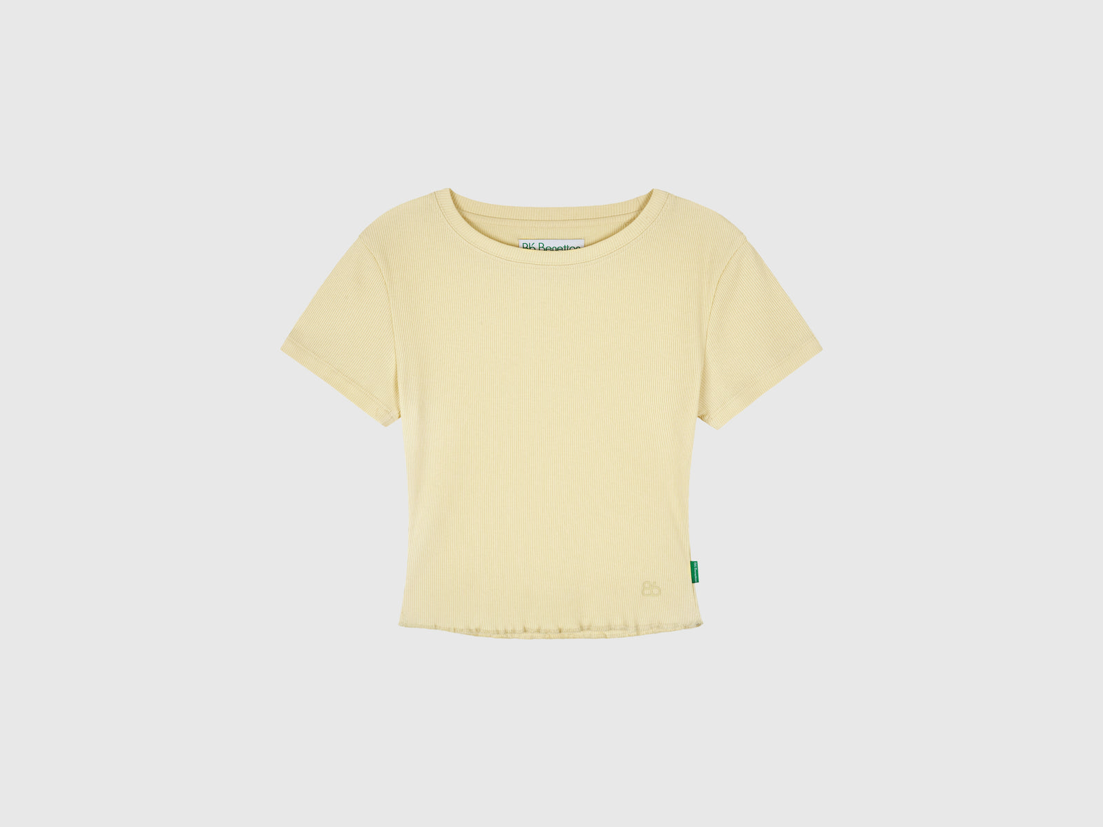 Maglietta slim fit da donna giallo | Benetton Outlet