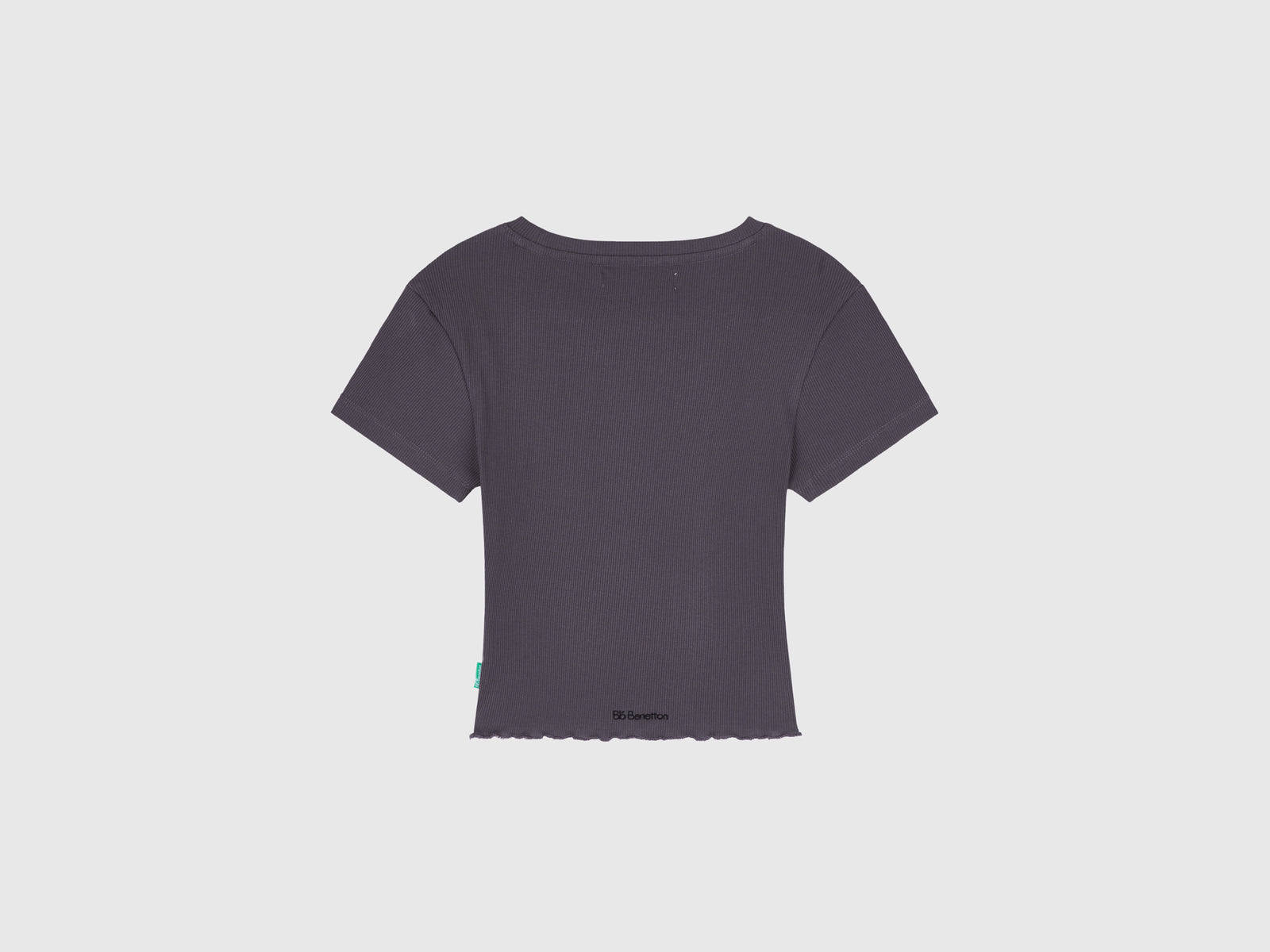 Maglietta slim fit da donna grigio scuro 2 | Benetton Outlet