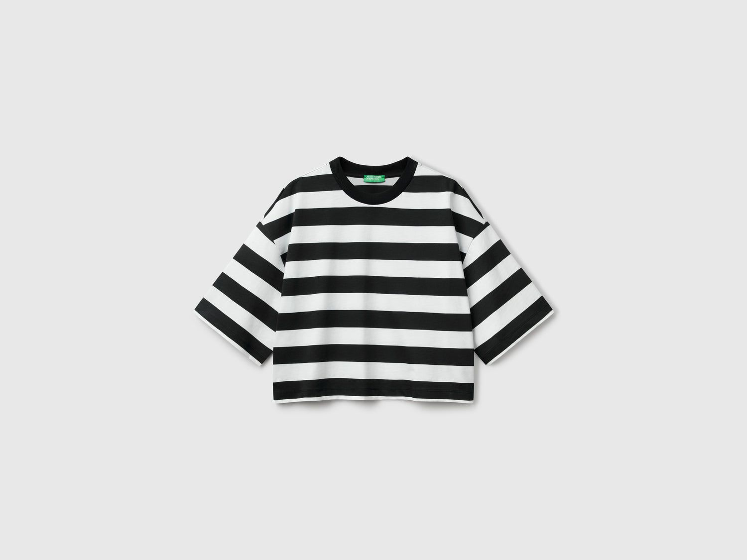 Striped T-shirt and da donna bianco | Benetton Outlet