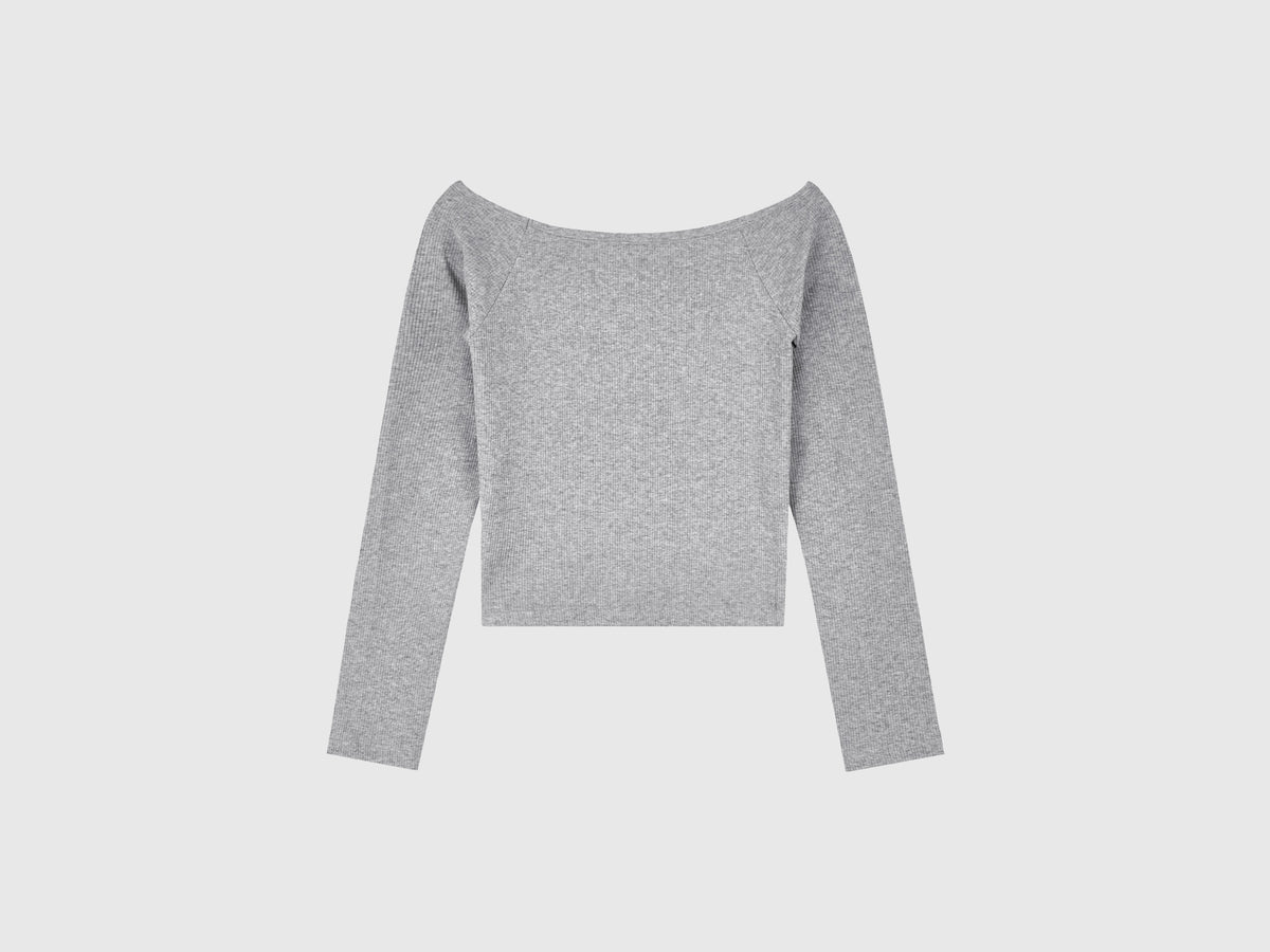 Maglietta con scollo bardot
