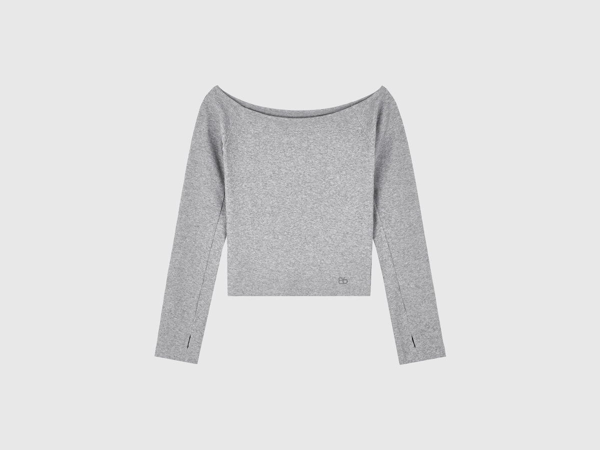 Maglietta con scollo bardot