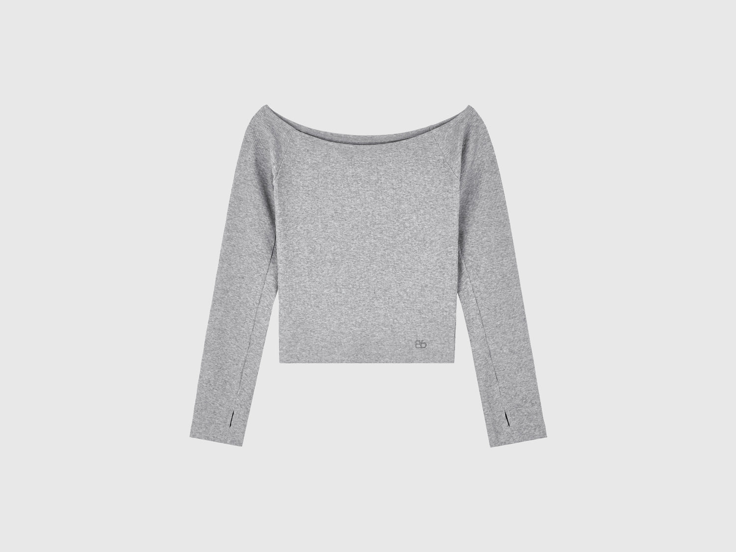 Maglietta con scollo bardot da donna grigio | Benetton Outlet